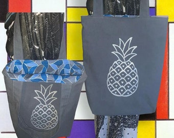 tote bag ananas pailleté