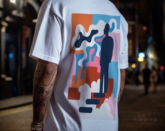 Premium Oversized T-shirt  NARRATIVE Print - Unisex 'For Life' Collection - Durable, Heavyweight - Perfect for Everyday Wear