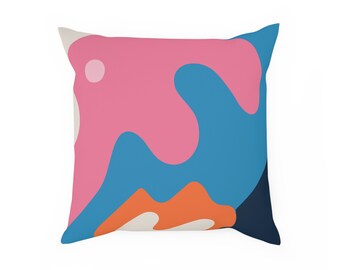 Luxury Pillow with WOOSH Print - Cozy 'For Life' Collection - Soft, Durable Fabric - Perfect Accent for Any Room