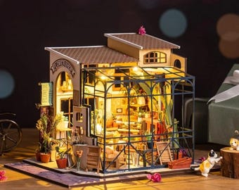Emily's Flower Shop DIY Miniature Dollhouse Kit - 1:24 Scale Craft Kit