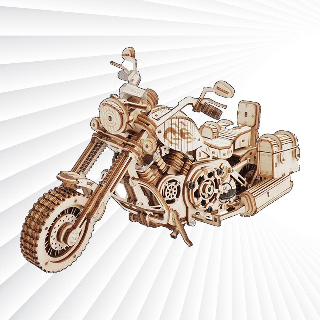 3D Wooden Motorcycle Puzzle Kit: DIY Assembly Toy, Creative Gift - Etsy