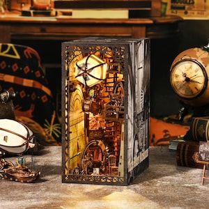 DIY Book Nook Kit: Uncle Peter&#39;s Warehouse 3D Wooden Miniature Dollhouse