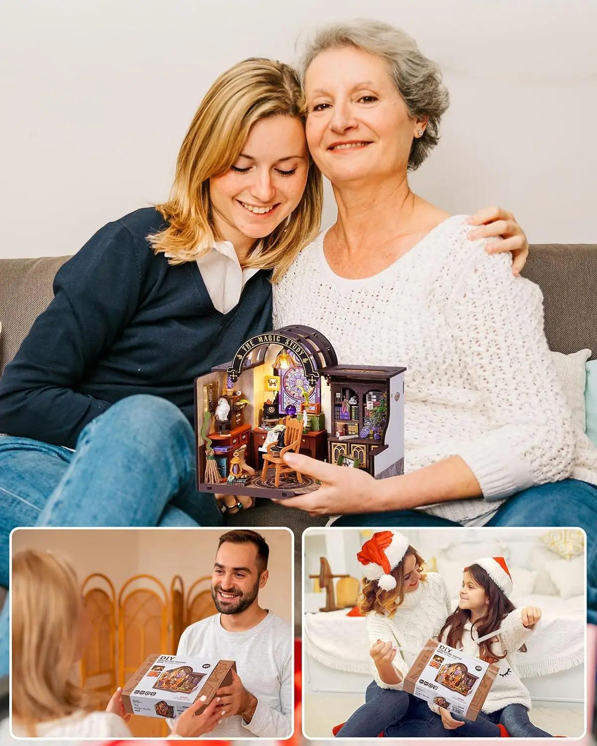 Kit Fai Da Te Book Nook 'Negozio Di Bacchette Magiche' - Mini Mondi Per Libreria Con Luce LED E Copertura - Regalo Creativo - 4