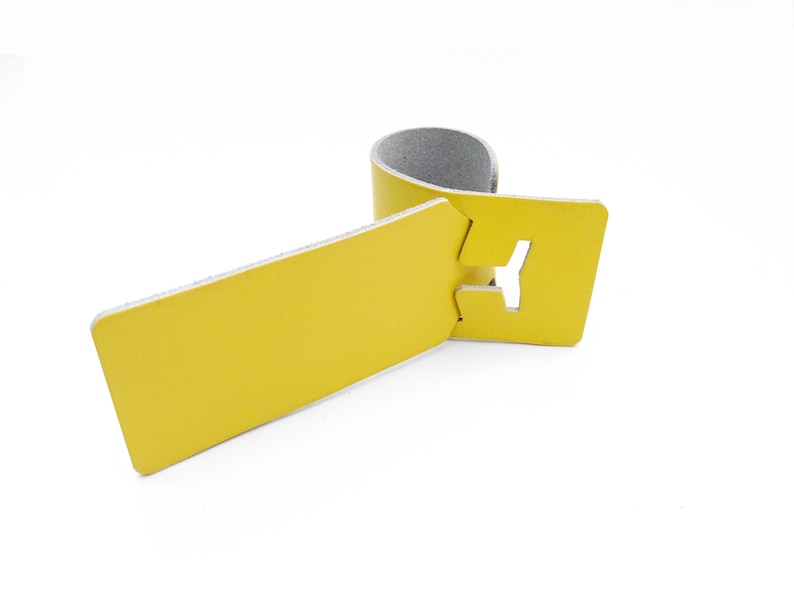 Leder Gepäckanhänger Kofferanhänger Taschenanhänger Geschenk, Gepäckanhänger selber personalisieren gelb