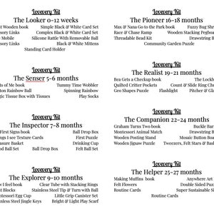 Étiquettes pour kits de jeu Lovevery