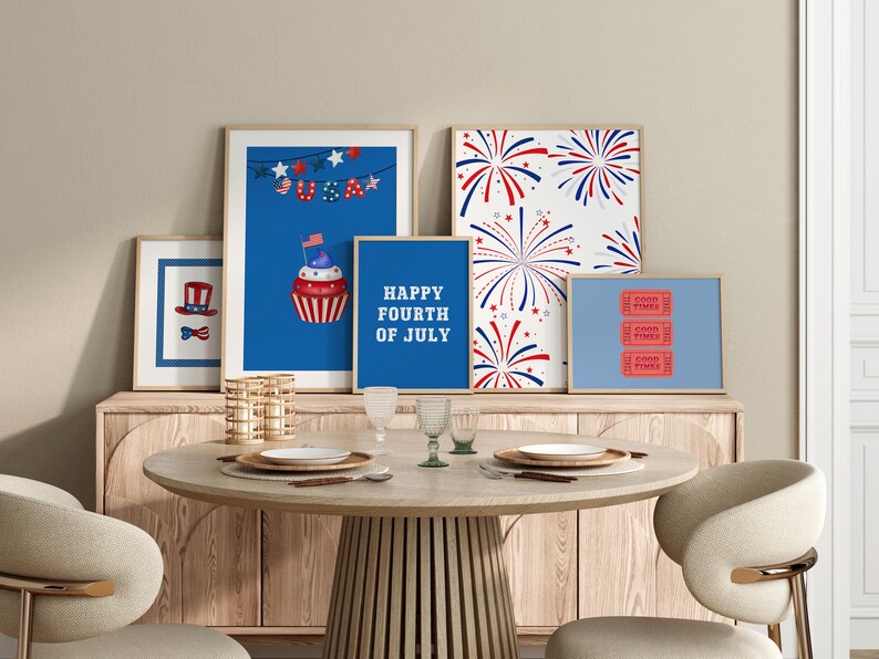 4th of July Gallery Wall Art Set 30 Patriotic Print Digital Download - Etsy