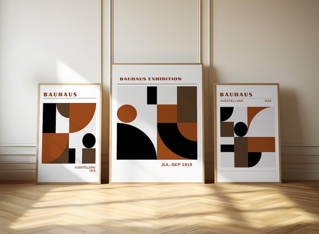 Bauhaus Exhibition Posters Set of 3 Digital Download. Eclectic Wall Art ...