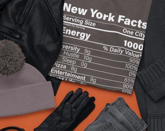 NYC Facts Graphic Tee - New York Lover Gift