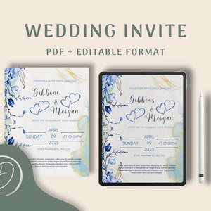 Wedding invite  2024 | Hochzeits-Einladung 2024 Printable |  Pdf | Baby A4/Letter