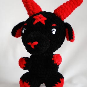 Baby Red Baphomet, Crochet Plush Baphomet, Baphomet Plush, Creepy Toy, Satanic, Occult