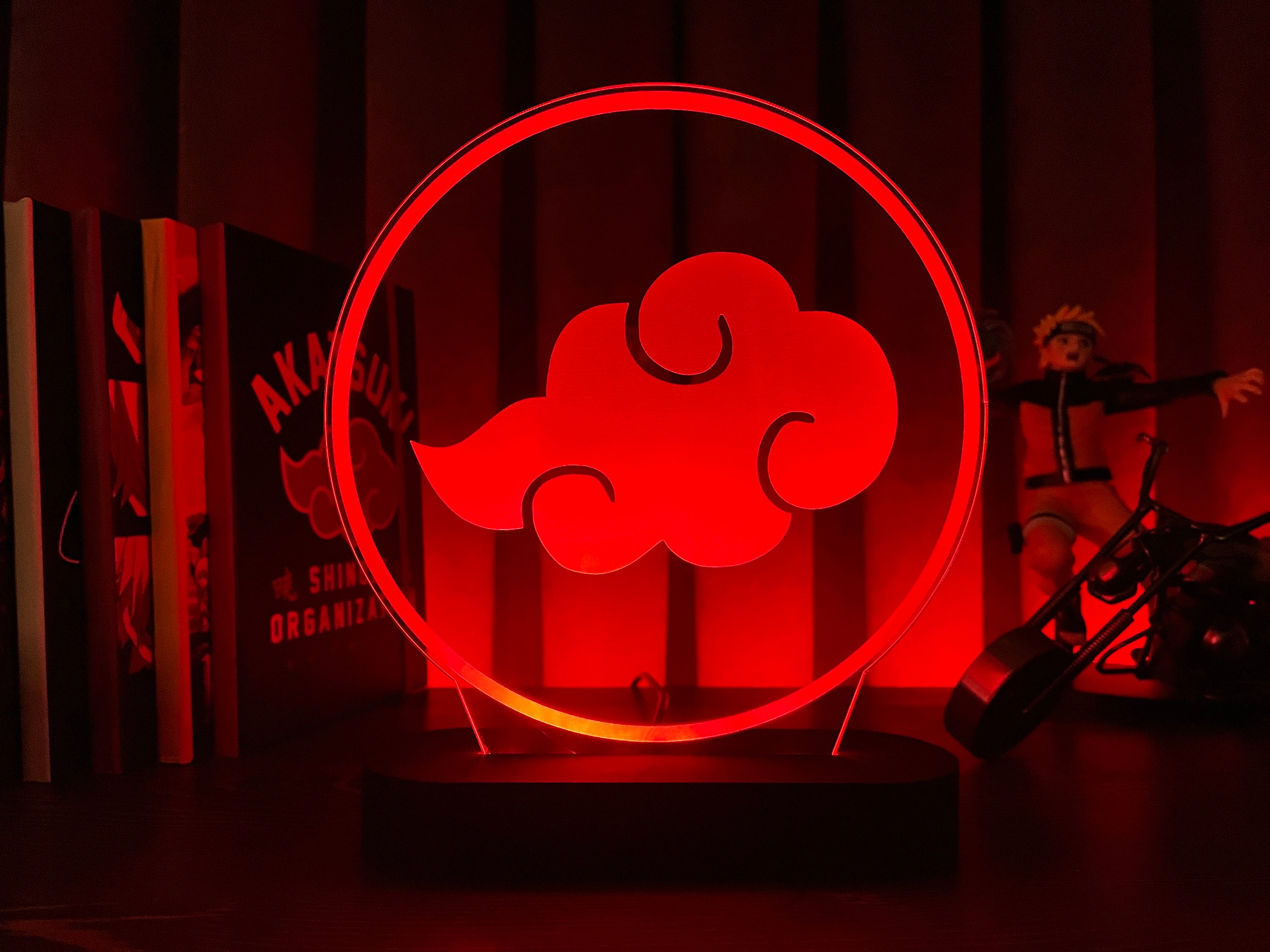 Naruto Akatsuki 7 Color USB LED Anime Silhouette Night Light Wall Decor