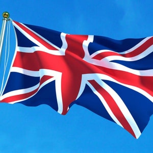 United Kingdom National Flag - 3x5 feet Printed 150d, Indoor/Outdoor, Vibrant Colors, Quality Polyester, Flag for Patriotic Display