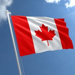 Canada Flag 3x5 Ft Thick Polyester, Fade Resistant, Brass Grommets, Canvas Header, Double Sided Canadian National Flags 3 x 5 Feet