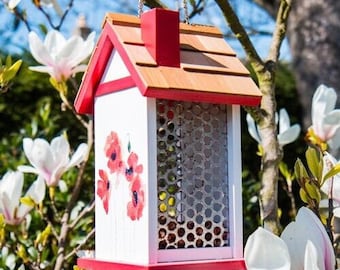 Poppy Hanging Bird Seed Feeder