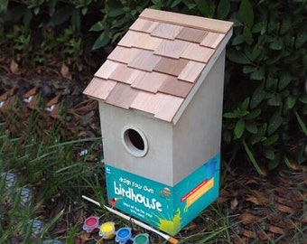 Design Your Own Wooden Bird House and Paint Kit