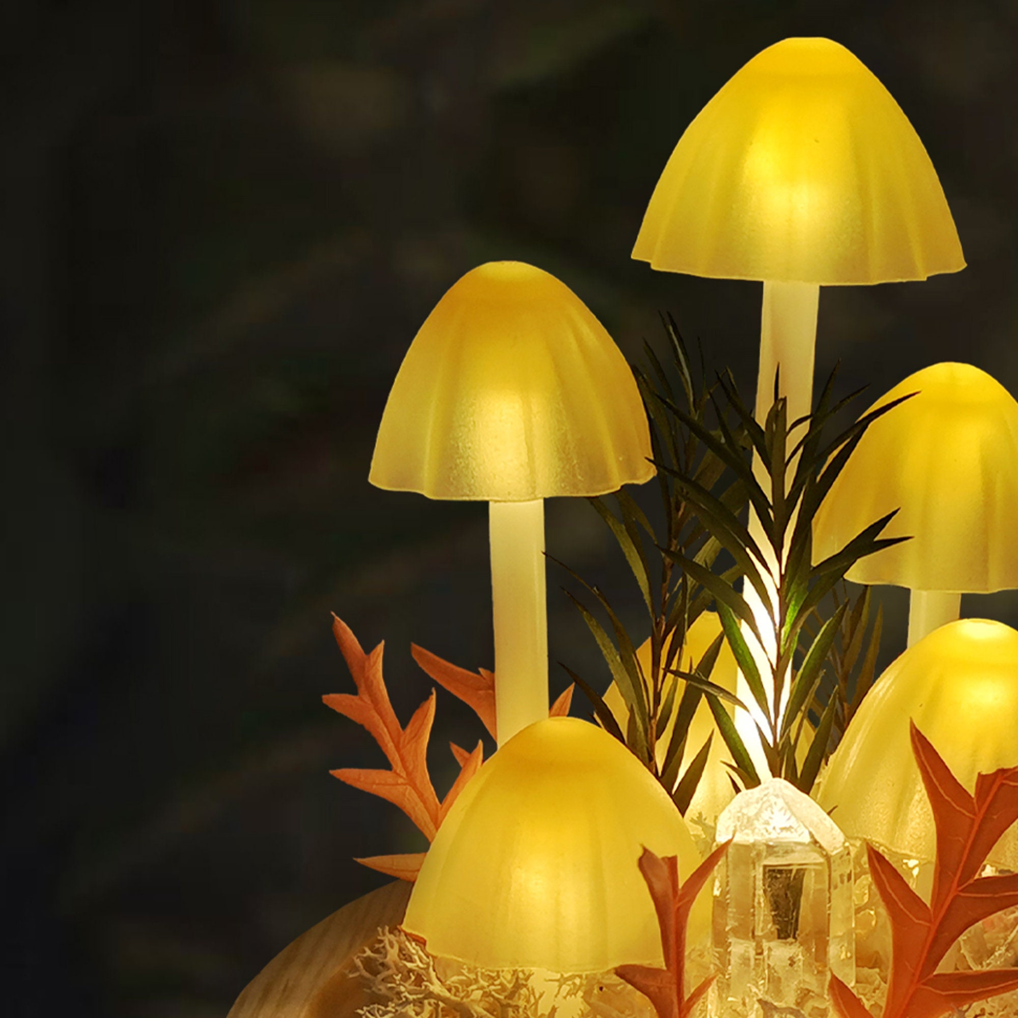 Handmade White Mushroom Lamp With Side Switch Mushroom Forest - Etsy