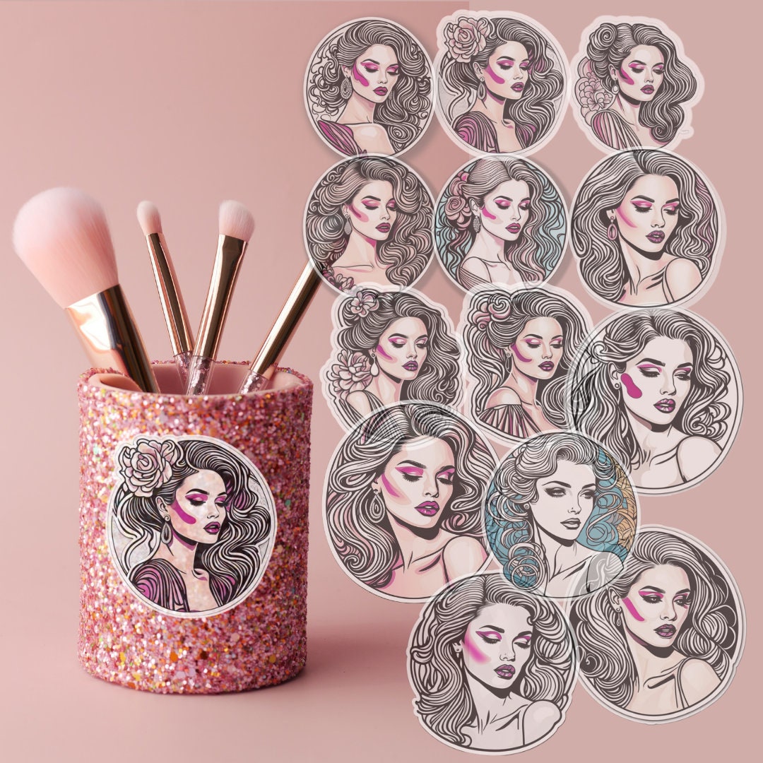 Glamour Chic Sticker Set Glamour Beauty Commercial Use - Etsy