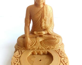 Buddha Räucherstäbchenhalter | 3D gedrucktes Zen-Dekor | Spirituelles Housewarming Geschenk