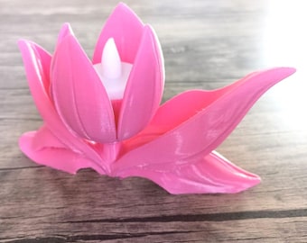 Tulip Tealight Holder | Valentine's Day Gift | LED Candle Decor