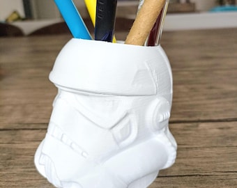 Stormtrooper Pen Holder | Star Wars Desk Organizer | Sci Fi Gift for Fans & Gamers
