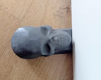 Skull Door Stopper | Gothic Door Wedge | 3D Printed Halloween Decor