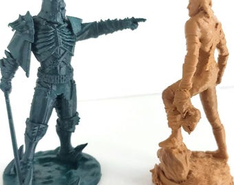 Witcher Wild Hunt Schach Set | 3D Gedruckte Fantasy Schachfiguren | Gamer Zimmer Geschenk