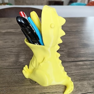 Unique T-Rex Pen and Brush Holder, Student Desk Gift, Cute Dino Desk Decor, Hilarious Coworker Gift, Office Pencil Stand, Fun Pen Stationary