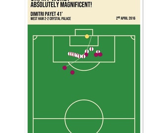 Dimitri Payet Free Kick VS Crystal Palace Semi-Gloss Paper Poster