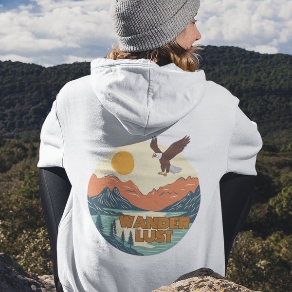 Wanderlust Hoodie Geschenk für Naturfreunde Bergfreunde Wanderfan Frauen Männer Geburtstag Muttertag Kapuzenpullover Natur Cozy Comfort