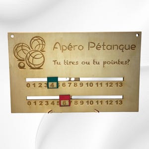 Pétanque point counter panel &quot;Apéro pétanque&quot;