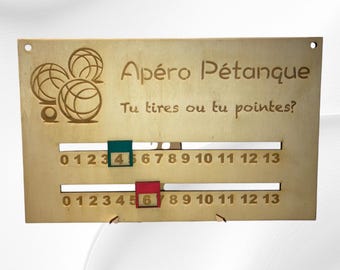 Pétanque point counter panel "Apéro pétanque"
