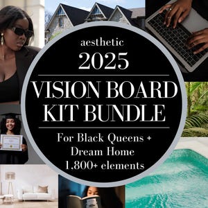 Vision Board Kit Bundle 1,800+ Elements, Vision Board, Vision Board Printables, Vision Board Party, Vision Board Template, Manifestation