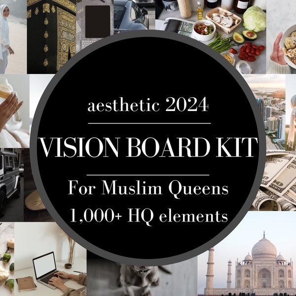 Vision Board, 1k+ Elements, Muslim Gift, Vision Board Kit, Vision Board Printables, Vision Board Template, Eid Mubarak, Ramadan Gift, Gift