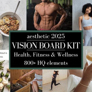 Health & Fitness Vision Board Kit, Vision Board, Vision Board Printables, Prayer Board, Prayer Board Kit, Vision Board Template, Weight Loss
