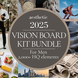 Vision Board Kit Bundle 2k+ Elements, Vision Board, Vision Board Printables, Vision Board Template, Vision Board Party, 30th Birthday Gift