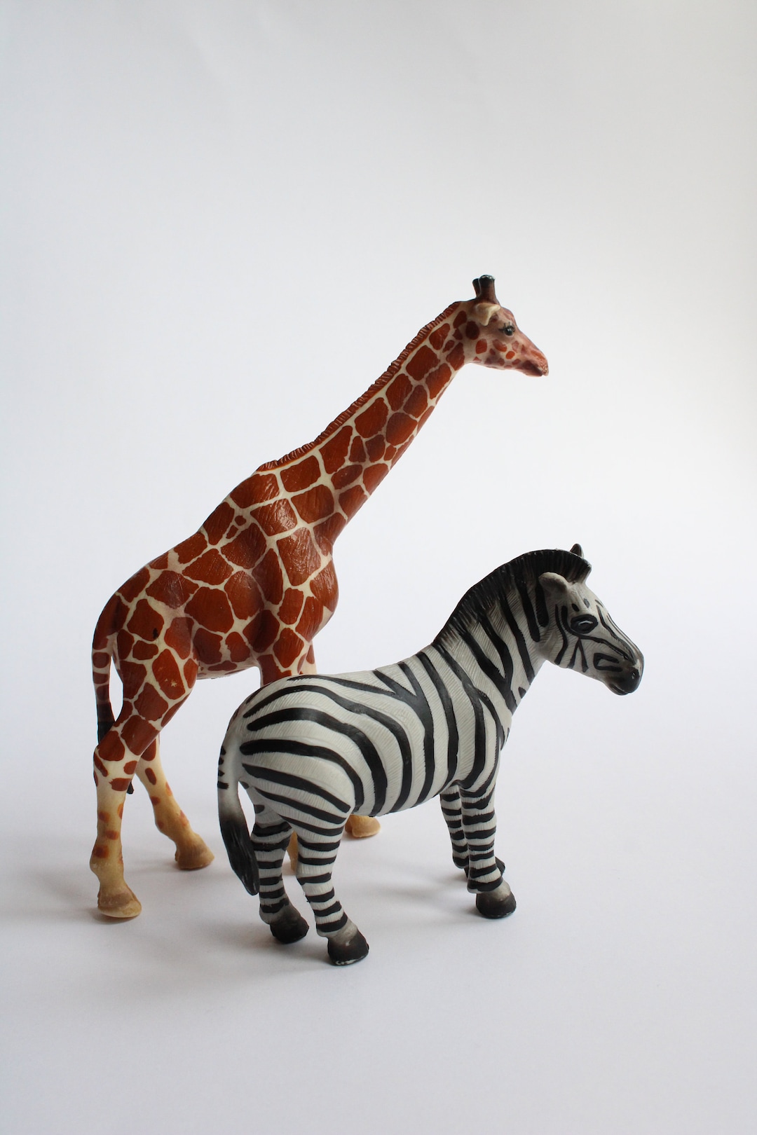 置物 GIRAFFE AND ZEBRA Vintage Schleich Giraffe and Zebra - 1998/2003 Collectibles - Etsy