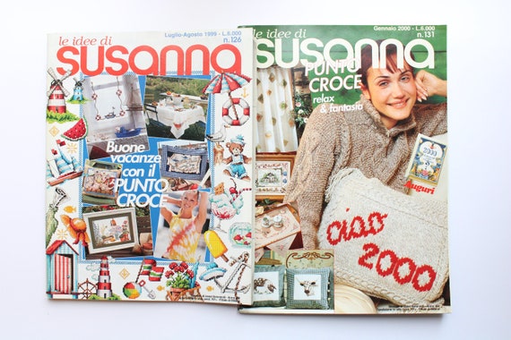 Vintage Italian Cross Stitch Magazines: Le Idee Di Susanna, 90s