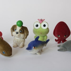 Lot of 7 Mini Vintage Animal Toys: Instant Collection