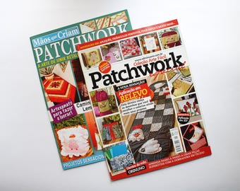 Revistas de patchwork vintage: publicaciones de artesanía portuguesa