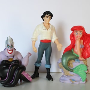 Disney collector, Bullyland Little Mermaid Figurine, Vintage Hand-Painted Little Mermaid Figurine by Disney Bullyland