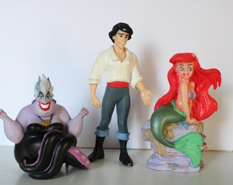 Disney collector, Bullyland Little Mermaid Figurine, Vintage Hand-Painted Little Mermaid Figurine by Disney Bullyland