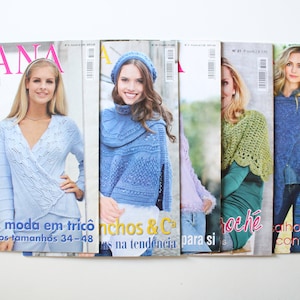 Vintage Diana Knitting Magazines - Portuguese Tricot Patterns - Lot of 5