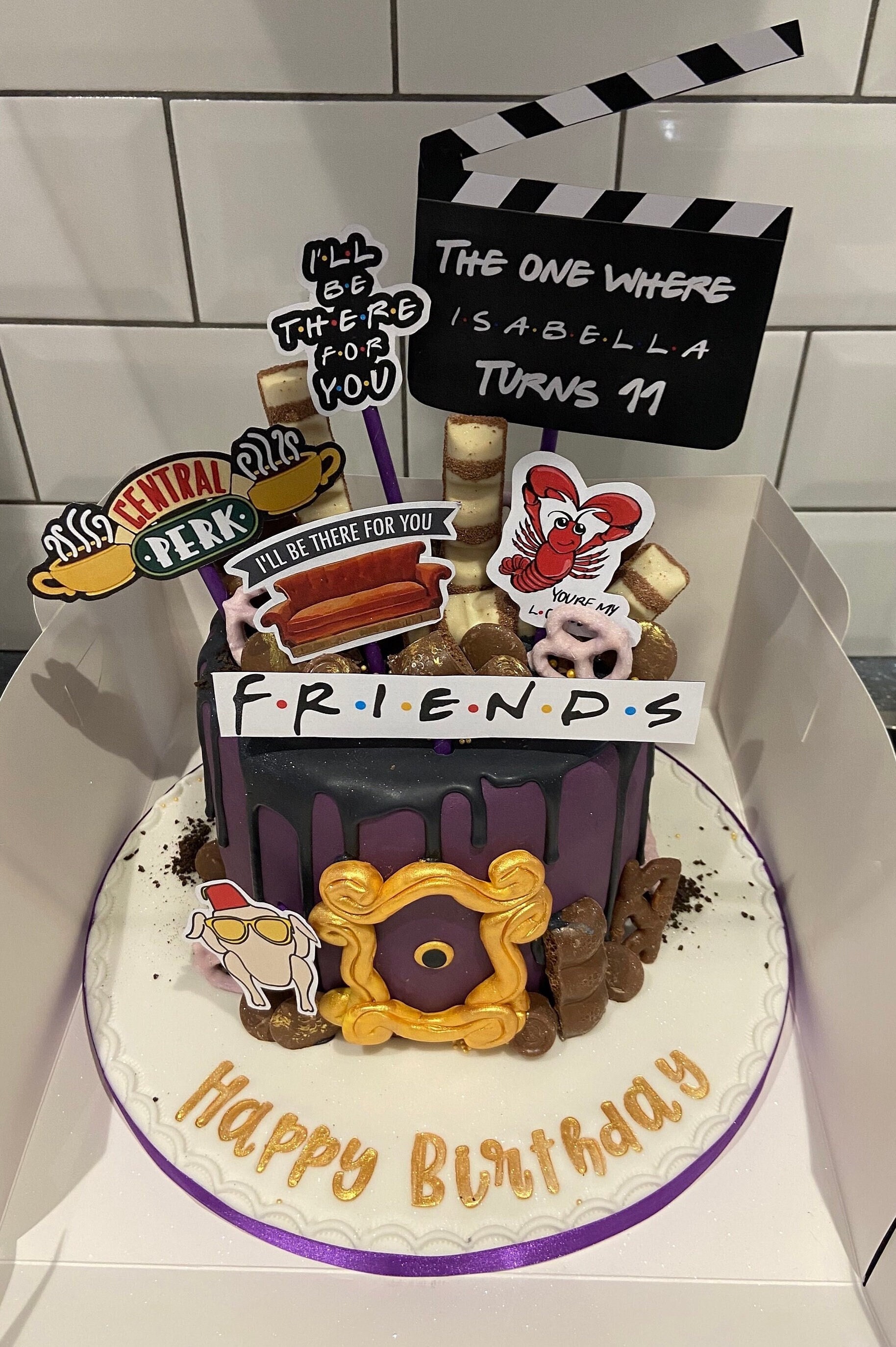 Sweet 16 Friends Cake I baked for my little sister! : r/Baking