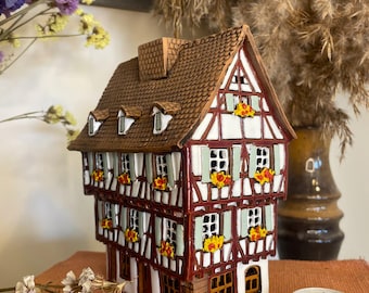 Midene セラミックハウス ティーライト キャンドルホルダー ホーム