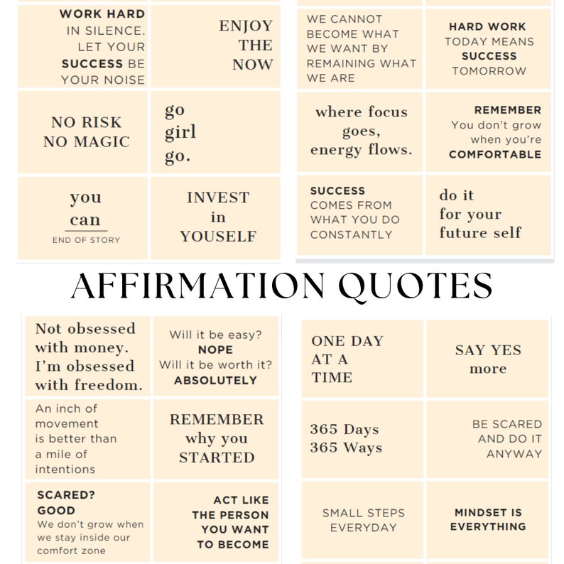 2024 Vision Board Kit, Printable Vision Board Kit With Affirmation