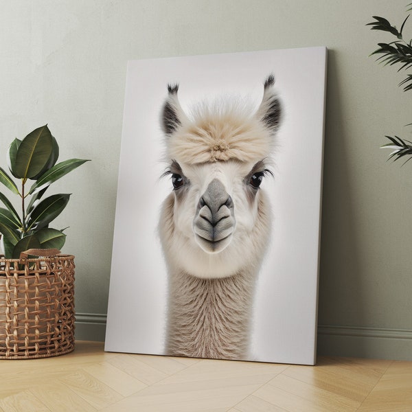Llama Canvas Print Wall Art, Tropical Elegance for Your Home Decor, Llama Photo Print, Animal Canvas, Gift Canvas