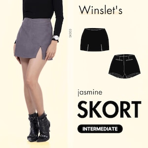 Skort Pattern, Mini Skirt Pattern, Digital Pattern, Girls Skort Sewing Pattern, Skort Pattern for Beginners, PDF Summer Skort Pattern
