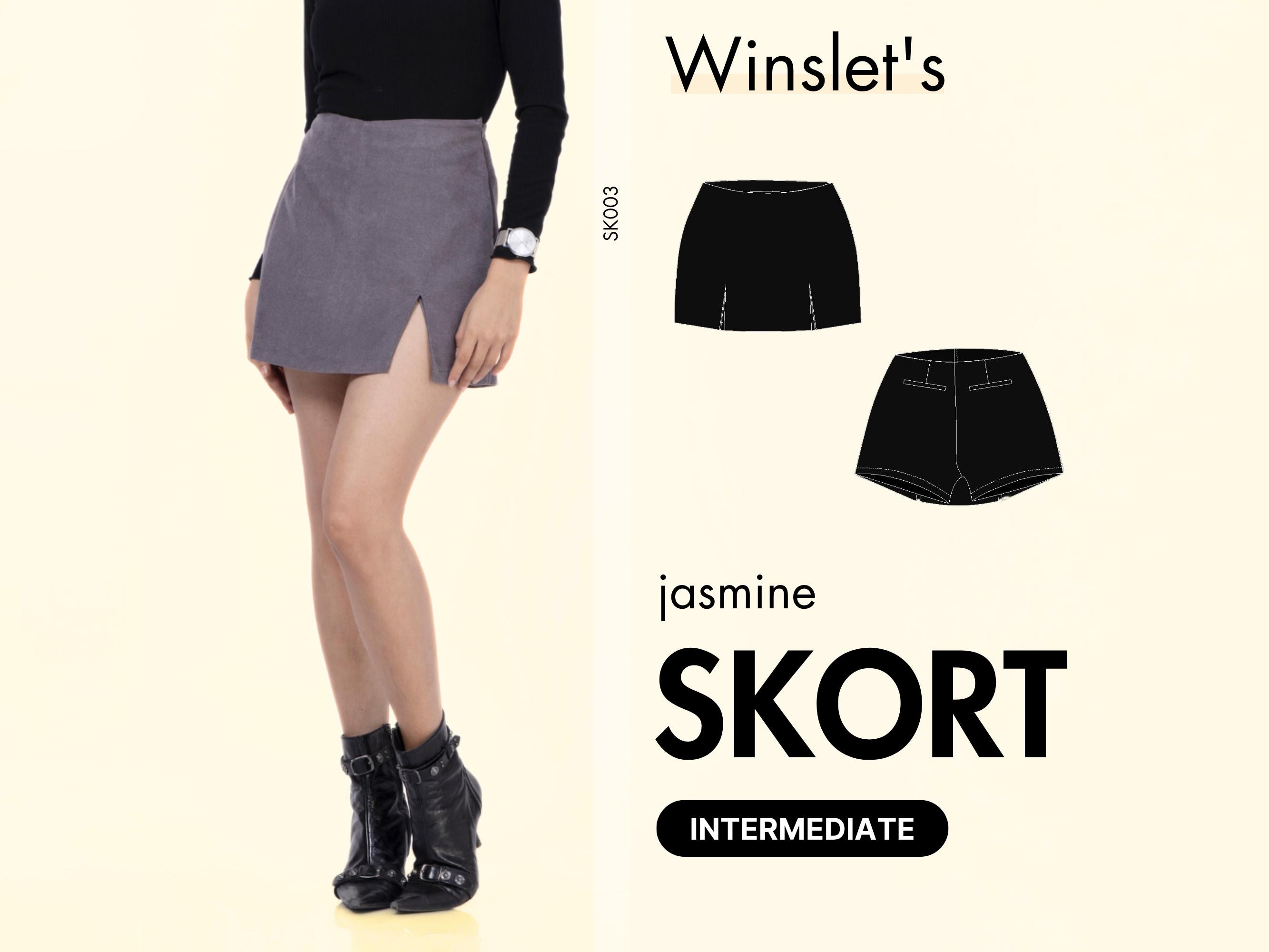 Skort Pattern, Mini Skirt Pattern, Digital Pattern, Girls Skort Sewing Pattern, Skort Pattern for Beginners, PDF Summer Skort Pattern