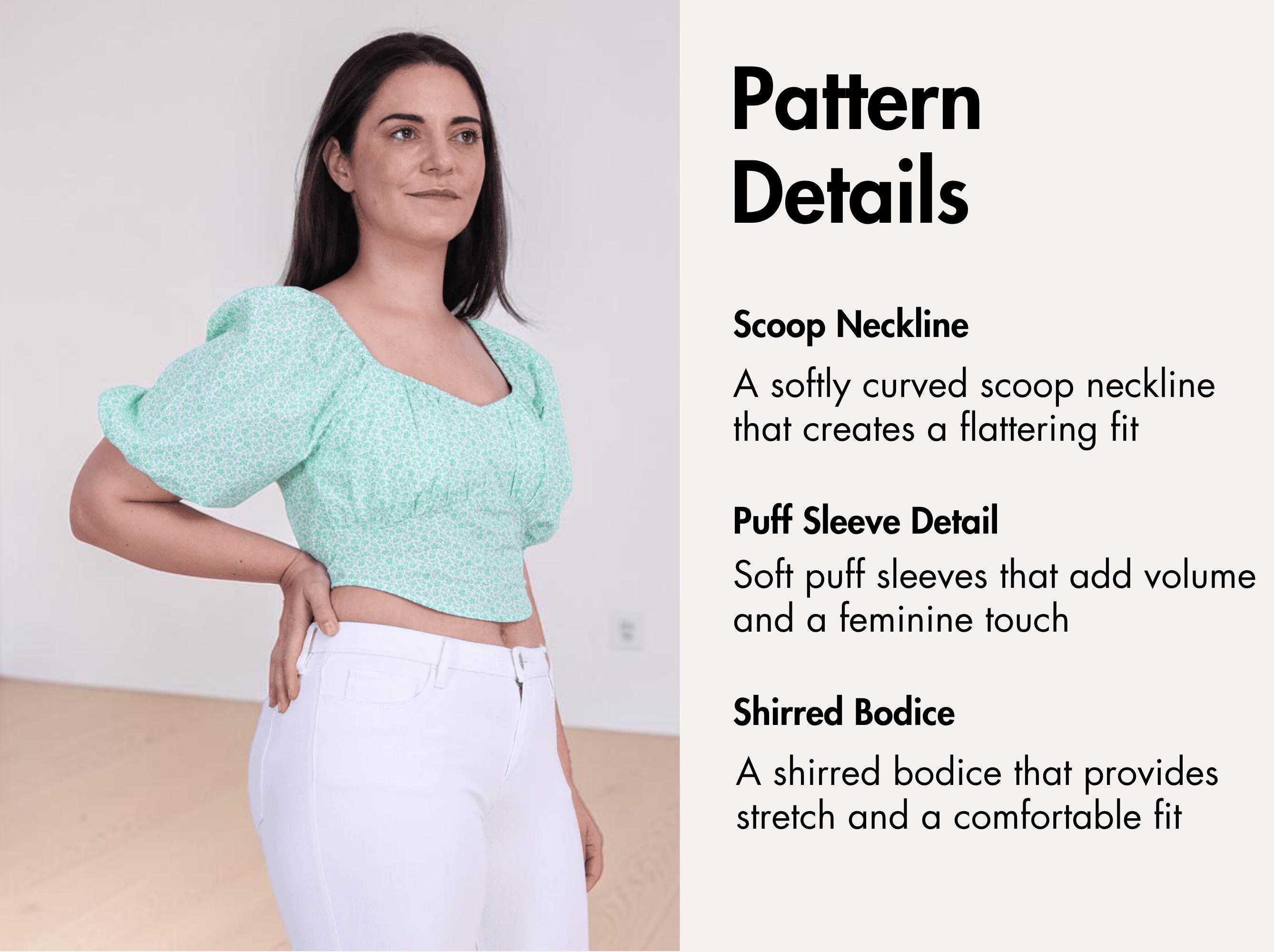 Milkmaid Top Pattern| Bustier Top Pattern| Puff Sleeves Top Pattern ...