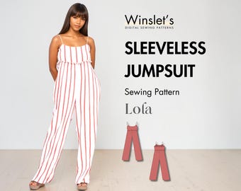 Jumpsuit Pattern for Women, Easy Jumpsuit Sewing Pattern, Perfect for Beginners, Stylish and Comfortable Jumpsuit, Sizes US02-32, PDF